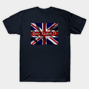 Queen Elizabeth II Union Jack Flag T-Shirt